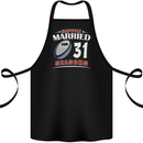 31 Year Wedding Anniversary 31st Rugby Cotton Apron 100% Organic Black