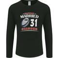 31 Year Wedding Anniversary 31st Rugby Mens Long Sleeve T-Shirt Black