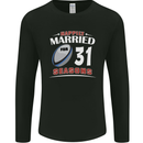 31 Year Wedding Anniversary 31st Rugby Mens Long Sleeve T-Shirt Black