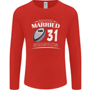 31 Year Wedding Anniversary 31st Rugby Mens Long Sleeve T-Shirt Red