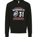 31 Year Wedding Anniversary 31st Rugby Mens Sweatshirt Jumper Black