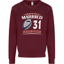 31 Year Wedding Anniversary 31st Rugby Mens Sweatshirt Jumper Maroon