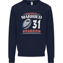31 Year Wedding Anniversary 31st Rugby Mens Sweatshirt Jumper Navy Blue