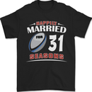 31 Year Wedding Anniversary 31st Rugby Mens T-Shirt 100% Cotton Black