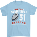 31 Year Wedding Anniversary 31st Rugby Mens T-Shirt 100% Cotton Light Blue
