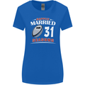 31 Year Wedding Anniversary 31st Rugby Womens Wider Cut T-Shirt Royal Blue