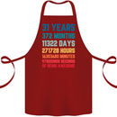 31st Birthday 31 Year Old Cotton Apron 100% Organic Maroon
