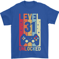 31st Birthday 31 Year Old Level Up Gamming Mens T-Shirt 100% Cotton Royal Blue