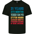 31st Birthday 31 Year Old Mens Cotton T-Shirt Tee Top Black