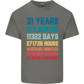 31st Birthday 31 Year Old Mens Cotton T-Shirt Tee Top Charcoal