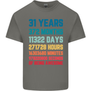 31st Birthday 31 Year Old Mens Cotton T-Shirt Tee Top Charcoal