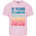 31st Birthday 31 Year Old Mens Cotton T-Shirt Tee Top Light Pink