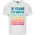 31st Birthday 31 Year Old Mens Cotton T-Shirt Tee Top White