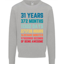 31st Birthday 31 Year Old Mens Sweatshirt Jumper Sports Grey