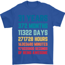 31st Birthday 31 Year Old Mens T-Shirt 100% Cotton Royal Blue