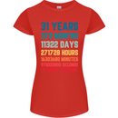 31st Birthday 31 Year Old Womens Petite Cut T-Shirt Red