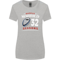 32 Year Wedding Anniversary 32nd Rugby Womens Wider Cut T-Shirt Sports Grey