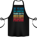 32nd Birthday 32 Year Old Cotton Apron 100% Organic Black