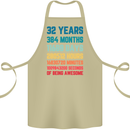 32nd Birthday 32 Year Old Cotton Apron 100% Organic Khaki