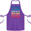 32nd Birthday 32 Year Old Cotton Apron 100% Organic Purple