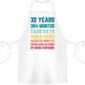 32nd Birthday 32 Year Old Cotton Apron 100% Organic White