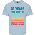 32nd Birthday 32 Year Old Mens Cotton T-Shirt Tee Top Light Blue