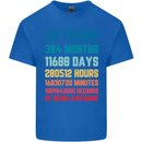 32nd Birthday 32 Year Old Mens Cotton T-Shirt Tee Top Royal Blue