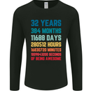 32nd Birthday 32 Year Old Mens Long Sleeve T-Shirt Black