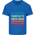 32nd Birthday 32 Year Old Mens V-Neck Cotton T-Shirt Royal Blue