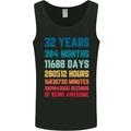 32nd Birthday 32 Year Old Mens Vest Tank Top Black