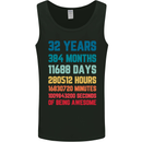 32nd Birthday 32 Year Old Mens Vest Tank Top Black