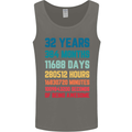 32nd Birthday 32 Year Old Mens Vest Tank Top Charcoal