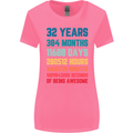 32nd Birthday 32 Year Old Womens Wider Cut T-Shirt Azalea