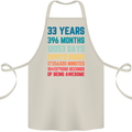 33rd Birthday 33 Year Old Cotton Apron 100% Organic Natural