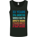 33rd Birthday 33 Year Old Mens Vest Tank Top Black