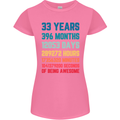 33rd Birthday 33 Year Old Womens Petite Cut T-Shirt Azalea