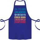 34th Birthday 34 Year Old Cotton Apron 100% Organic Royal Blue