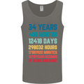 34th Birthday 34 Year Old Mens Vest Tank Top Charcoal