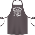 35 Year Wedding Anniversary 35th Funny Wife Cotton Apron 100% Organic Dark Grey