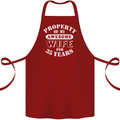 35 Year Wedding Anniversary 35th Funny Wife Cotton Apron 100% Organic Maroon