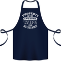 35 Year Wedding Anniversary 35th Funny Wife Cotton Apron 100% Organic Navy Blue