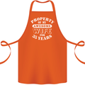 35 Year Wedding Anniversary 35th Funny Wife Cotton Apron 100% Organic Orange