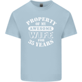 35 Year Wedding Anniversary 35th Funny Wife Mens Cotton T-Shirt Tee Top Light Blue