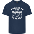 35 Year Wedding Anniversary 35th Funny Wife Mens Cotton T-Shirt Tee Top Navy Blue