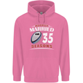 35 Year Wedding Anniversary 35th Rugby Mens 80% Cotton Hoodie Azelea