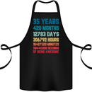 35th Birthday 35 Year Old Cotton Apron 100% Organic Black