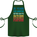 35th Birthday 35 Year Old Cotton Apron 100% Organic Forest Green