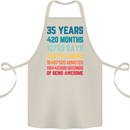 35th Birthday 35 Year Old Cotton Apron 100% Organic Natural
