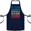 35th Birthday 35 Year Old Cotton Apron 100% Organic Navy Blue