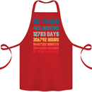 35th Birthday 35 Year Old Cotton Apron 100% Organic Red